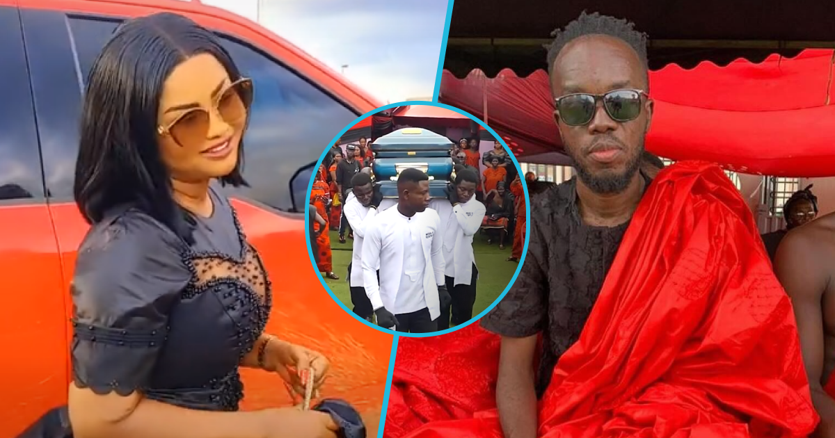 Akwaboah Jnr buries late father: McBrown, Fameye, other celebs mourn with singer at the funeral