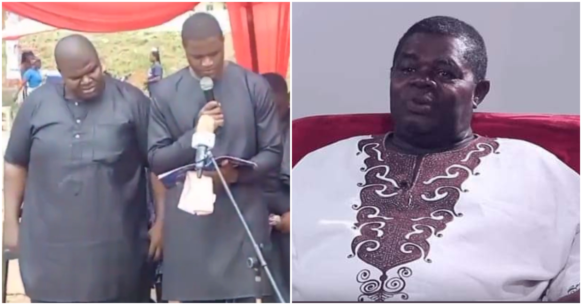 Children of late actor Psalm-Adjeteyfio give emotional tribute at his burial; video pops up
