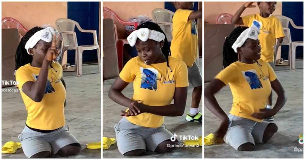 Photo of Ghanaian lady with no legs