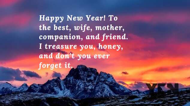 happy new year message to wife
