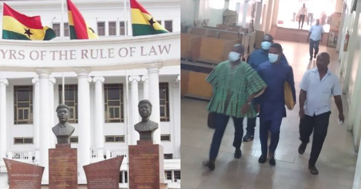 Photo drops as Sammy Gyamfi, others present petition at the Supreme Court