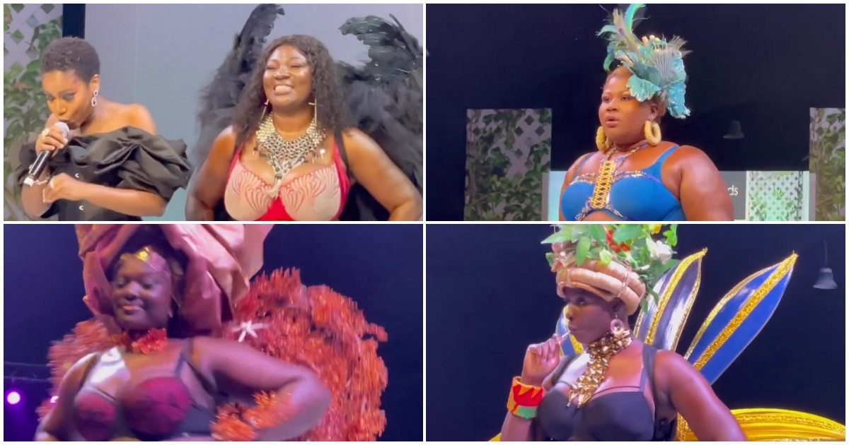 Thick Ghanaian ladies give viewers a show in bra and pant on the runway, video excites many adult fans