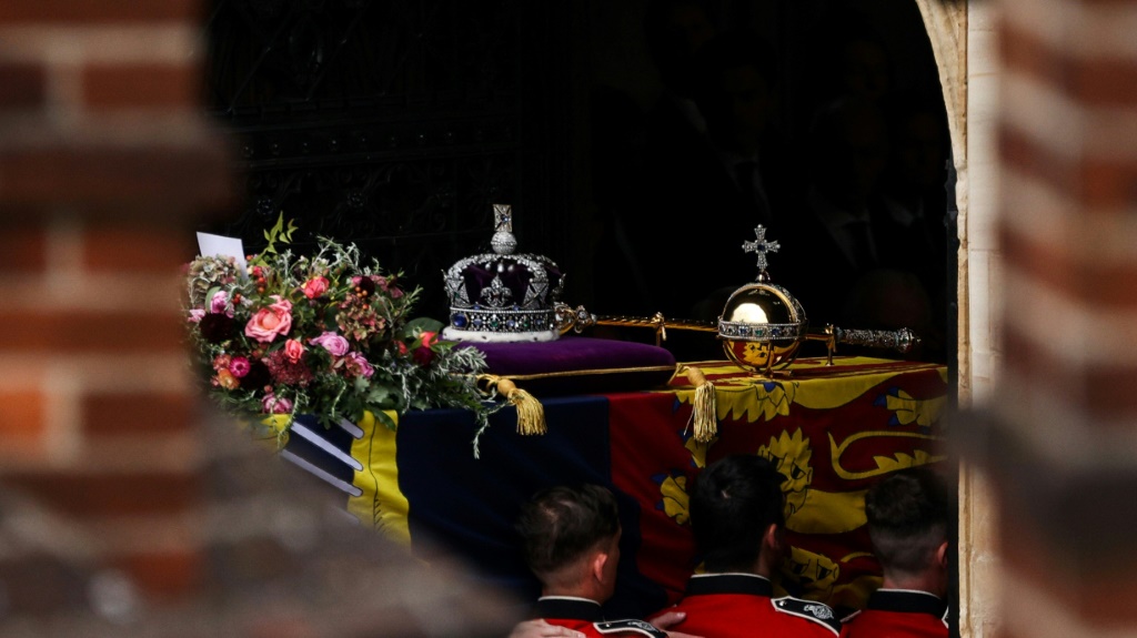 Queen Elizabeth II's coffin was lowered into the Royal Vault at St George's Chapel in Windsor Castle, before a private burial ceremony