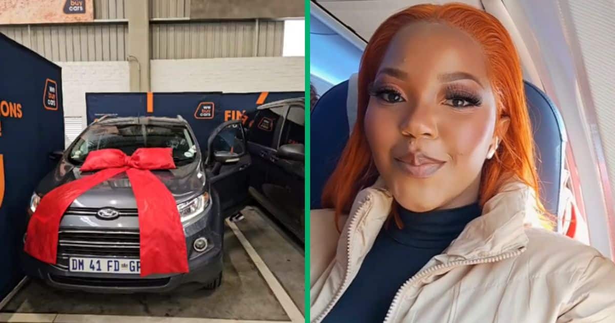 A young lady started 2024 beautifully by buying herself a car.