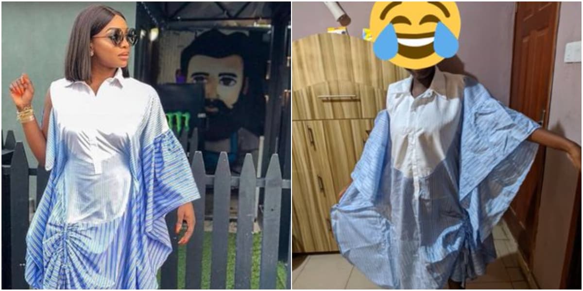 Nigerian lady shows dress her husband ordered for her and what was delivered, many react