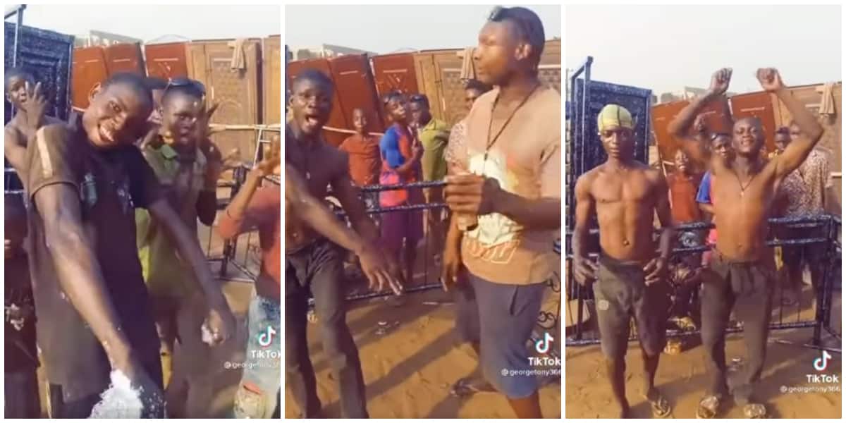 Their boss must be lucky: Nigerian react to video of welder boys leaving work to dance hard to Portable Zazu song
