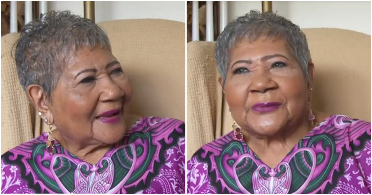 African-American woman celebrates her 90th birthday.