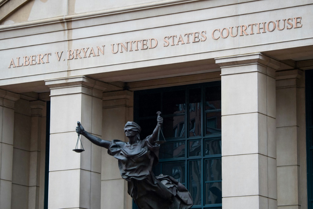 The Albert V. Bryan Federal Courthouse in Alexandria, Virginia, where former Islamic State member El Shafee Elsheikh is to be sentenced