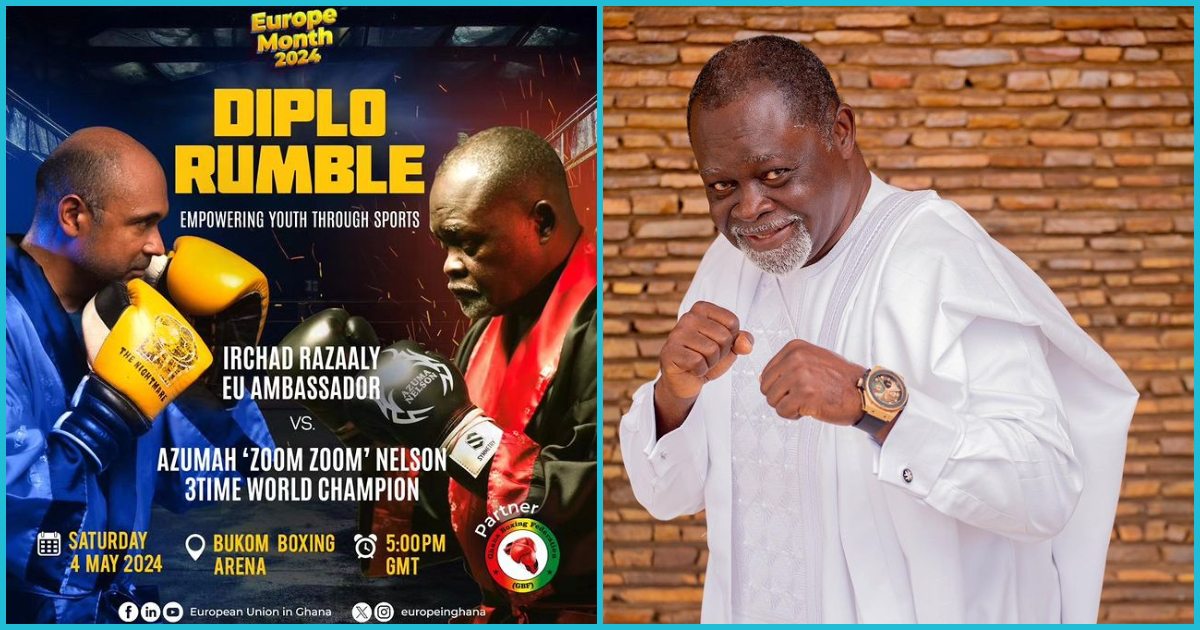 Azumah Nelson goes back into the ring, squares off with EU Ambassador in exhibition bout