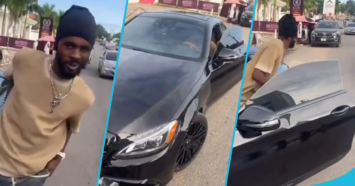 Find out how people reacted to seeing Black Sherif in a GH¢1.1 million Mercedes C63 AMG