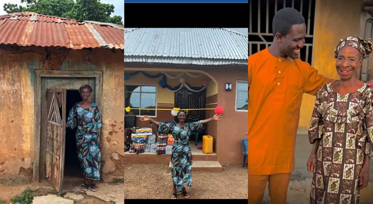 "5 of her children are dead": Woman living in tattered house gets new building in 21 days, video goes viral
