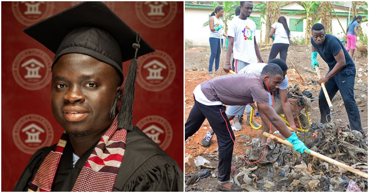 Boy who worked as cleaner at Ashesi University after JHS turns graduate 8 years later