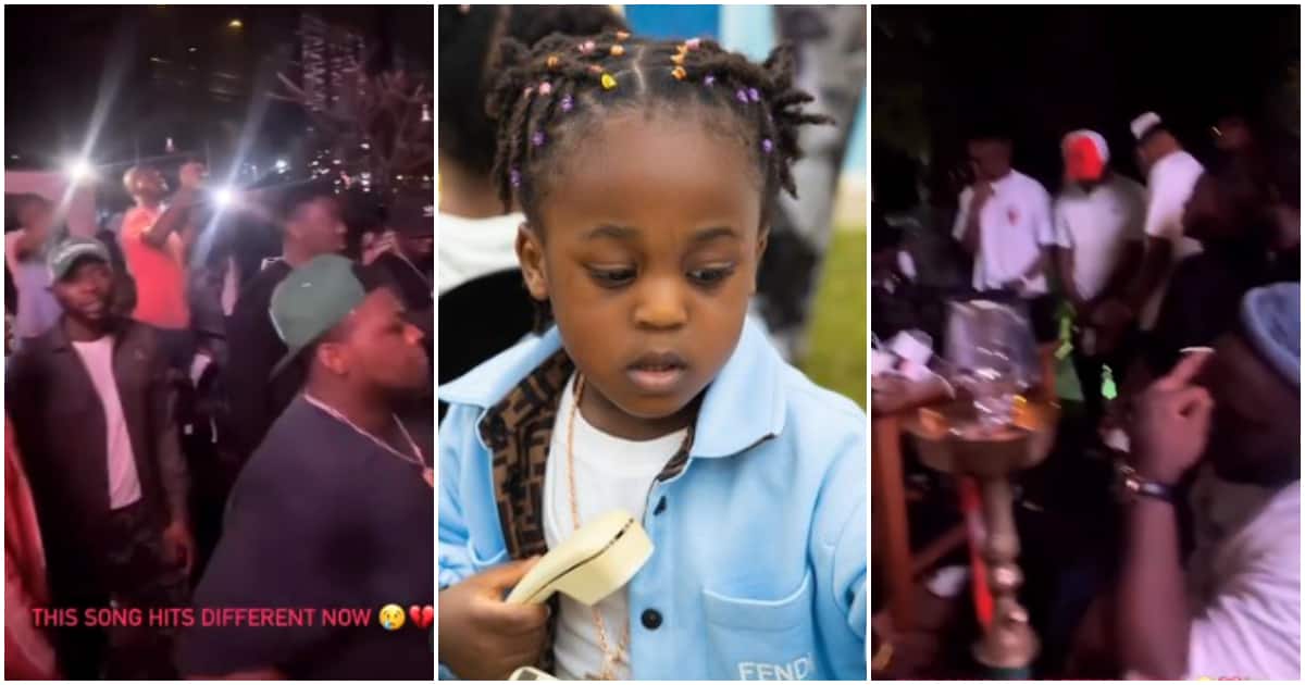 Club goers stop their partying to mourn the death of Davido's son, Ifeanyi