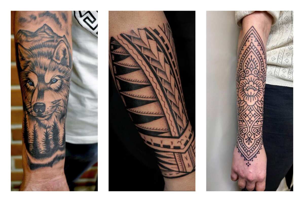 Cheap 3D Evil Demon Devil Forearm Temporary Tattoos For Men Women Fake Wolf  God Compass Tattoo Sticker DIY Half Sleeve Tatoos | Joom