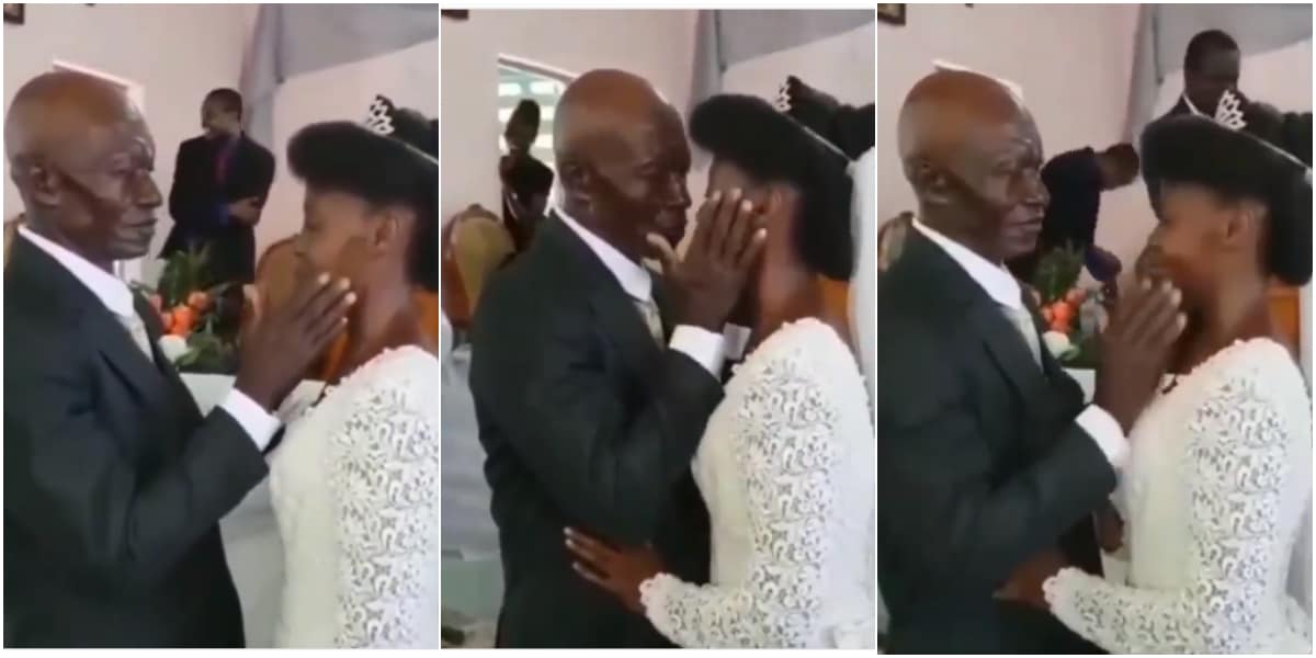 Grandpa and His Young Bride Send Social Media into Frenzy with Their Kisses, Video Goes Viral