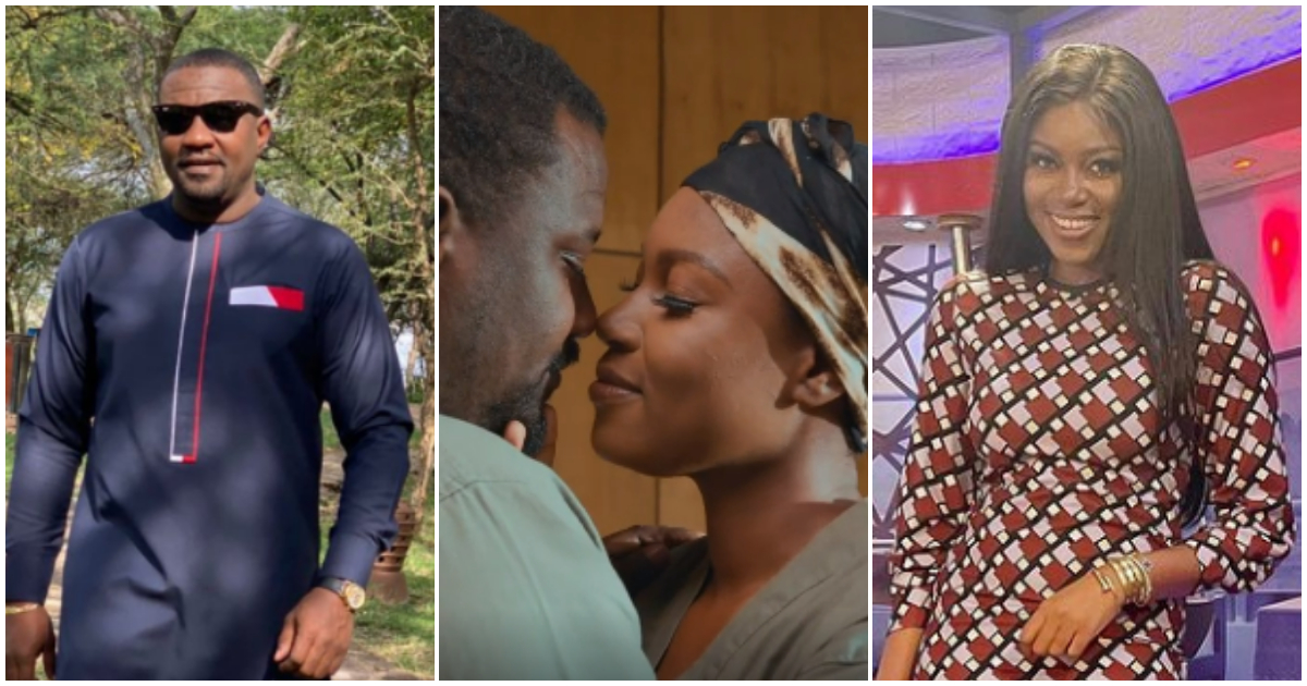 John Dumelo captured giving Yvonne Nelson a kiss in new video, Fans share mixed reactions