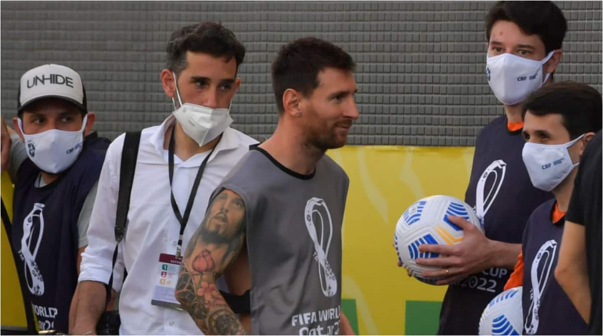 Dybala Reacts After Spotting Messi Wearing Photographer’s Vest During On-Field Chaos at Brazil v Argentina Tie