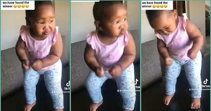 Little girl dances to viral TikTok sound