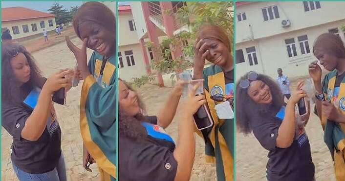 Lady remembers mother as she matriculates in school, cries in video