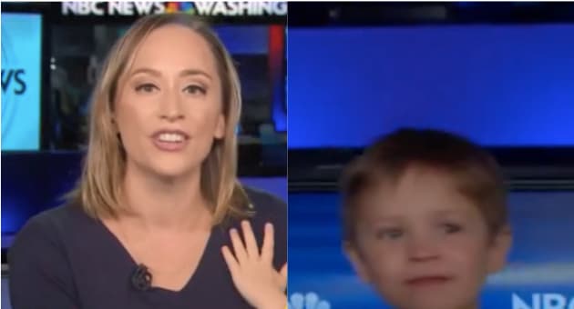 Sweet moment news host is interrupted by her toddler son on live TV
