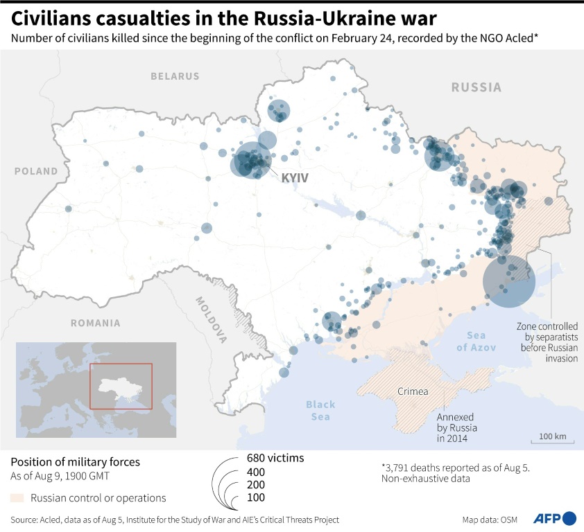 Civilian casualties in the Russia-Ukraine war