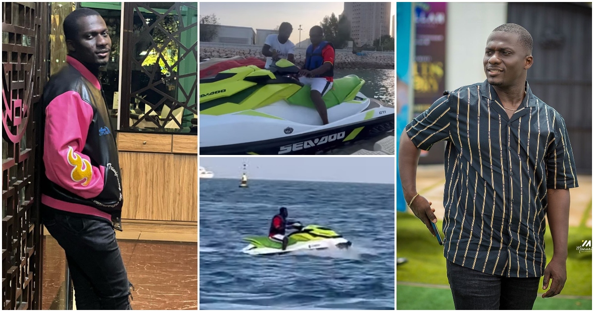 2022 World Cup: Zionfelix Goes Jet Skiing And Swimming In One Of Qatar’s Biggest Hotels & Beach