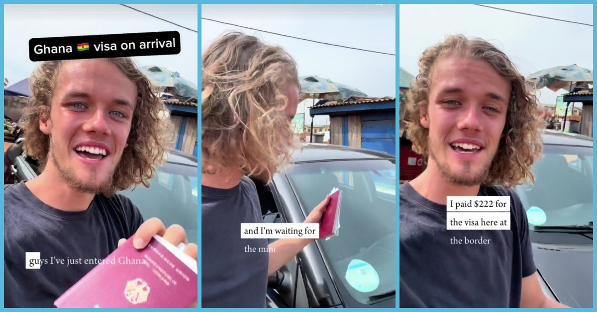 German influencer Luca Pferdmenges celebrates getting Ghanaian visa instantly upon arrival with $220
