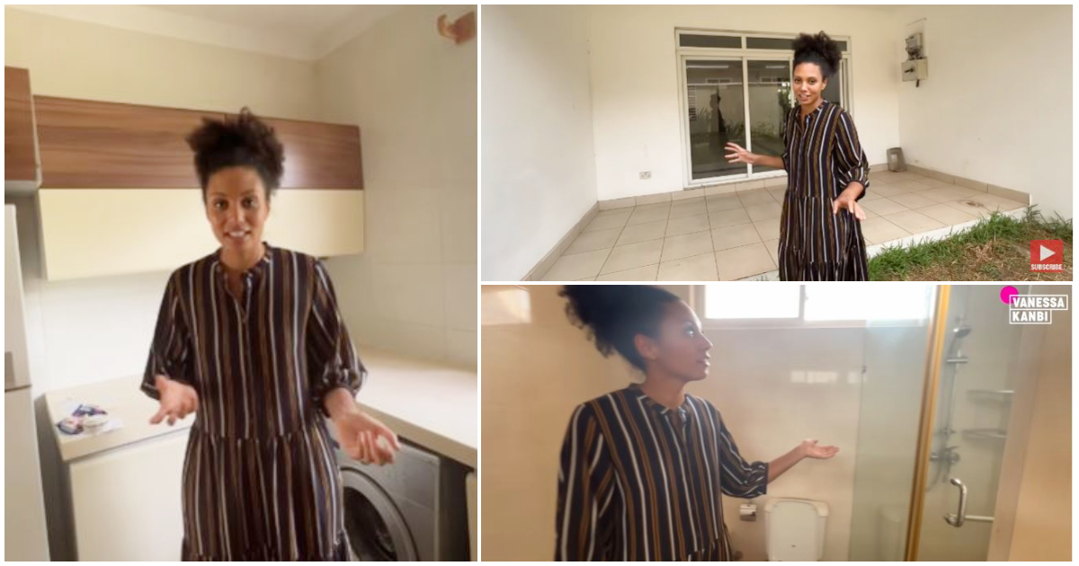 YouTuber flaunts her first apartment in Ghana