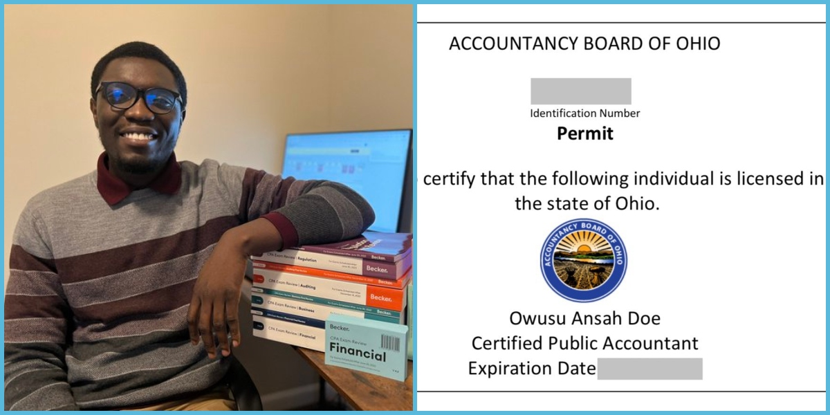 Ghanaian Man Becomes Certified Public Accountant, Earns Master’s Degree All In 1 Year
