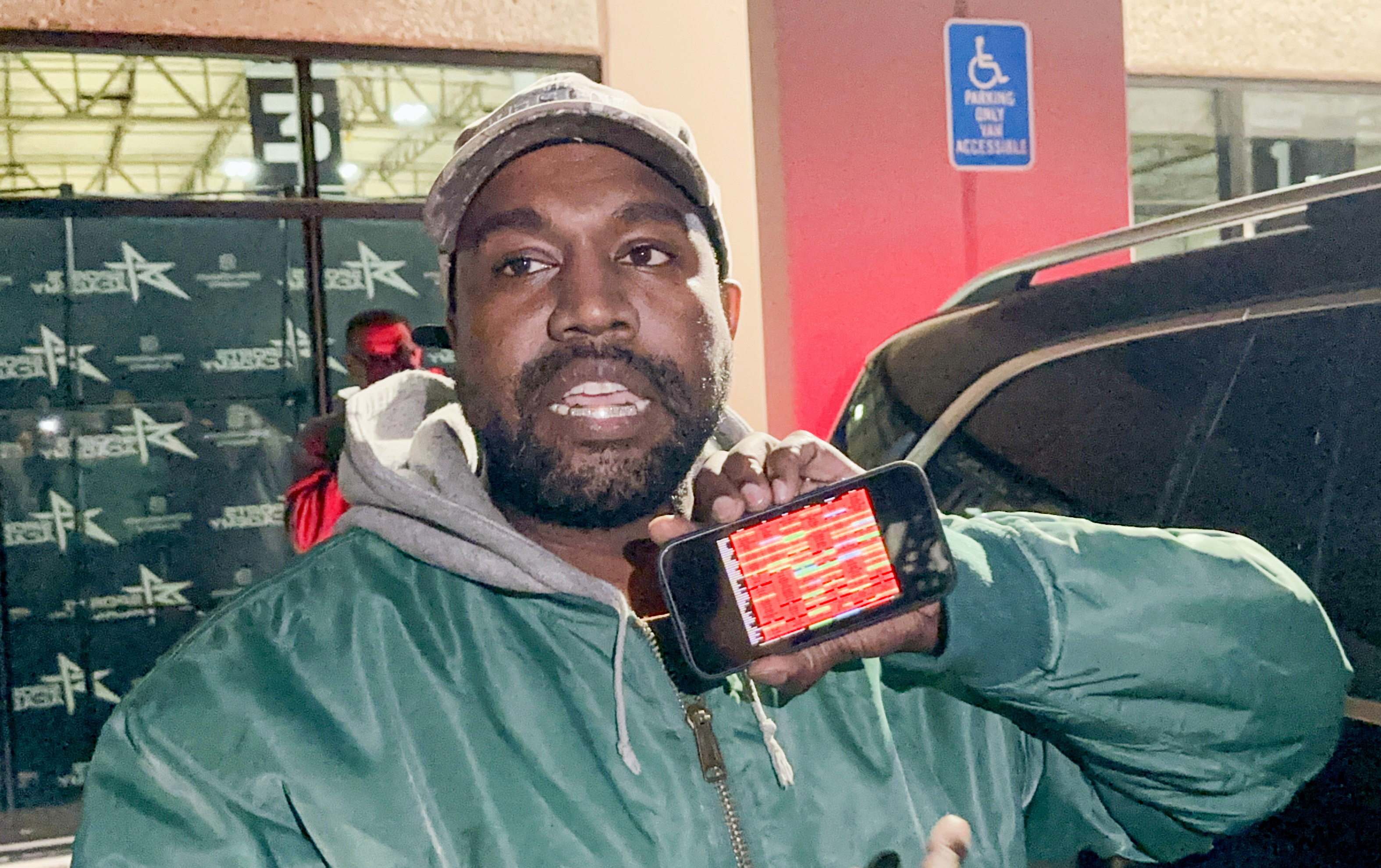 Kanye West aka Ye is seen in Los Angeles, California.