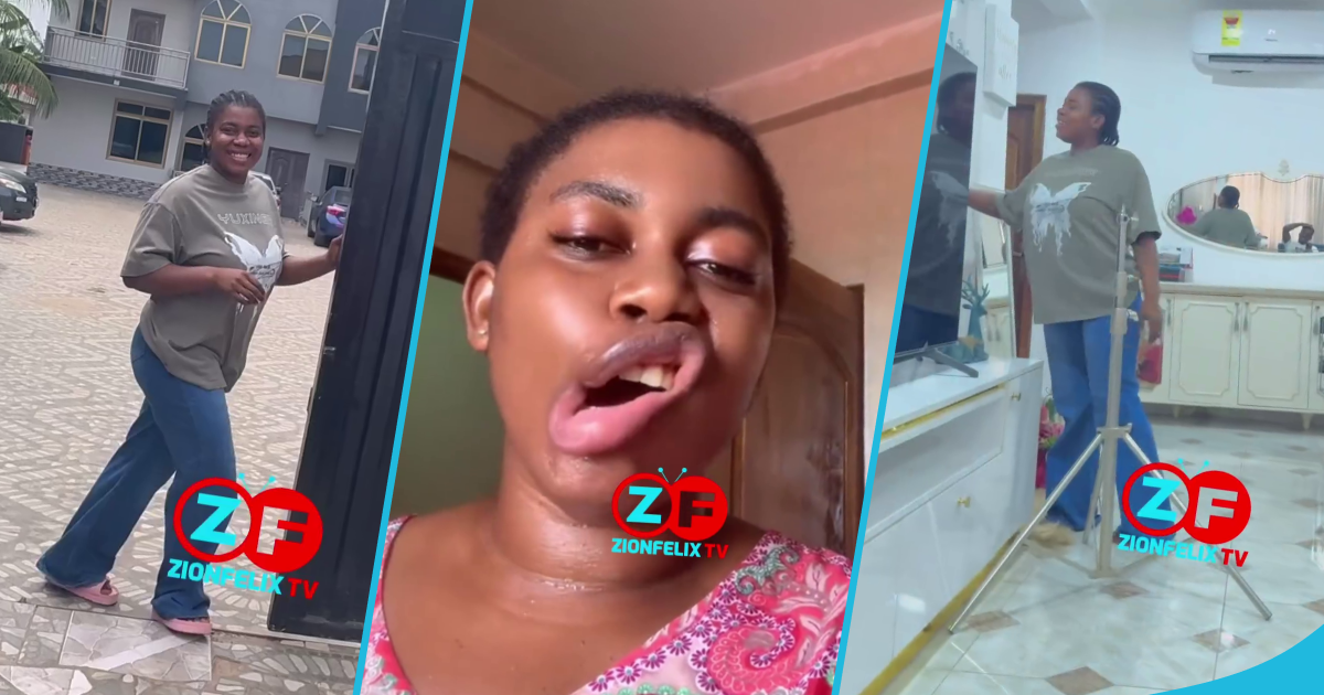 Afua Nash: Viral Gobɛ eater flaunts her plush apartment in video, many gush