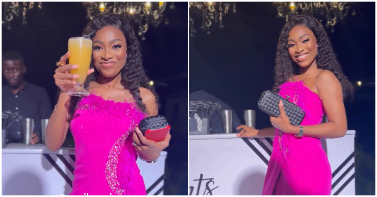 Tracy Osei The Beautiful Wife Of Kennedy Osei Overly Slay In An Exquisite Pink Gown At Graduation Party