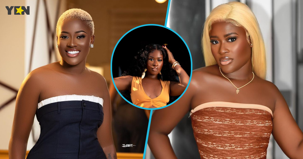 Fella Makafui looks smoking hot in a revealing ruched outfit that shows her flat tummy in stunning photos