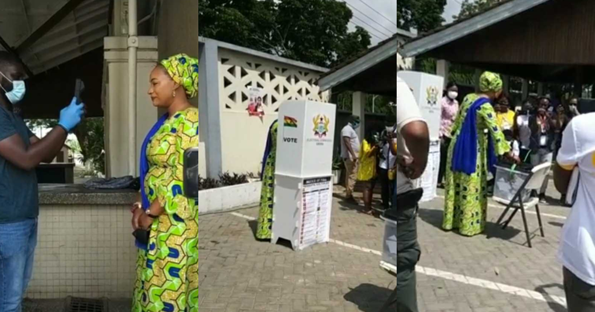 Election 2020: Samira Bawumia casts her vote at Christ the King Parish in Accra