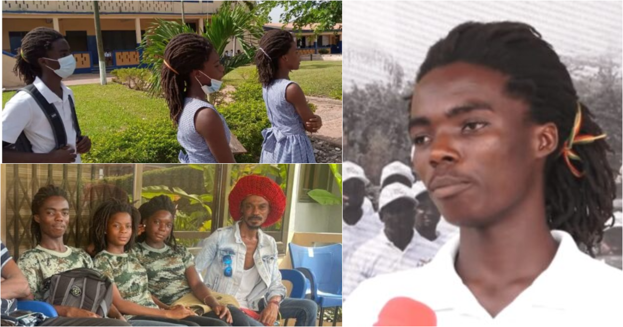 Tyrone Marghuy: Achimota Rasta Boy Is A Triplet; His 2 Sisters Also Face Expulsion (Photos)
