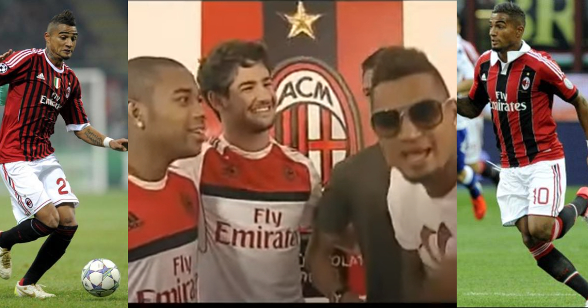 Throwback video of K.P Boateng singing flawlessly to teammates Robinho, Pato and Silva drops