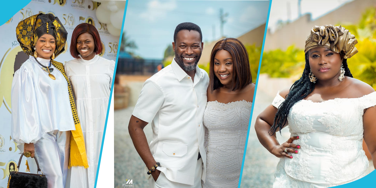 Adjetey Anang crown 50th birthday with an all white-themed party
