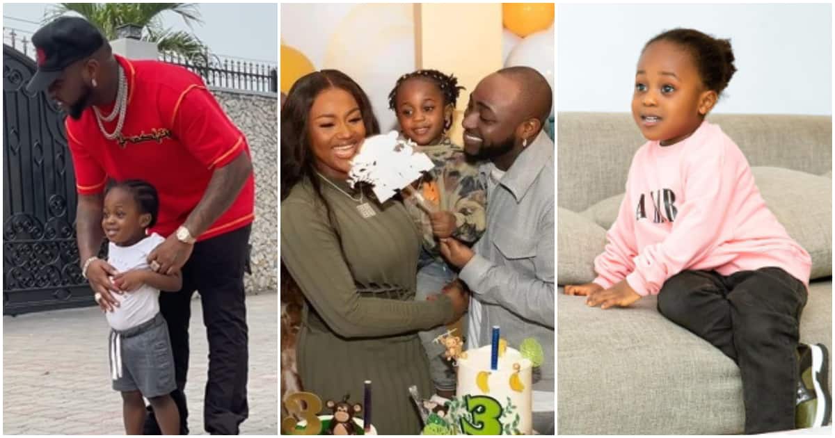 Nigerian singer Davido with lover and late son