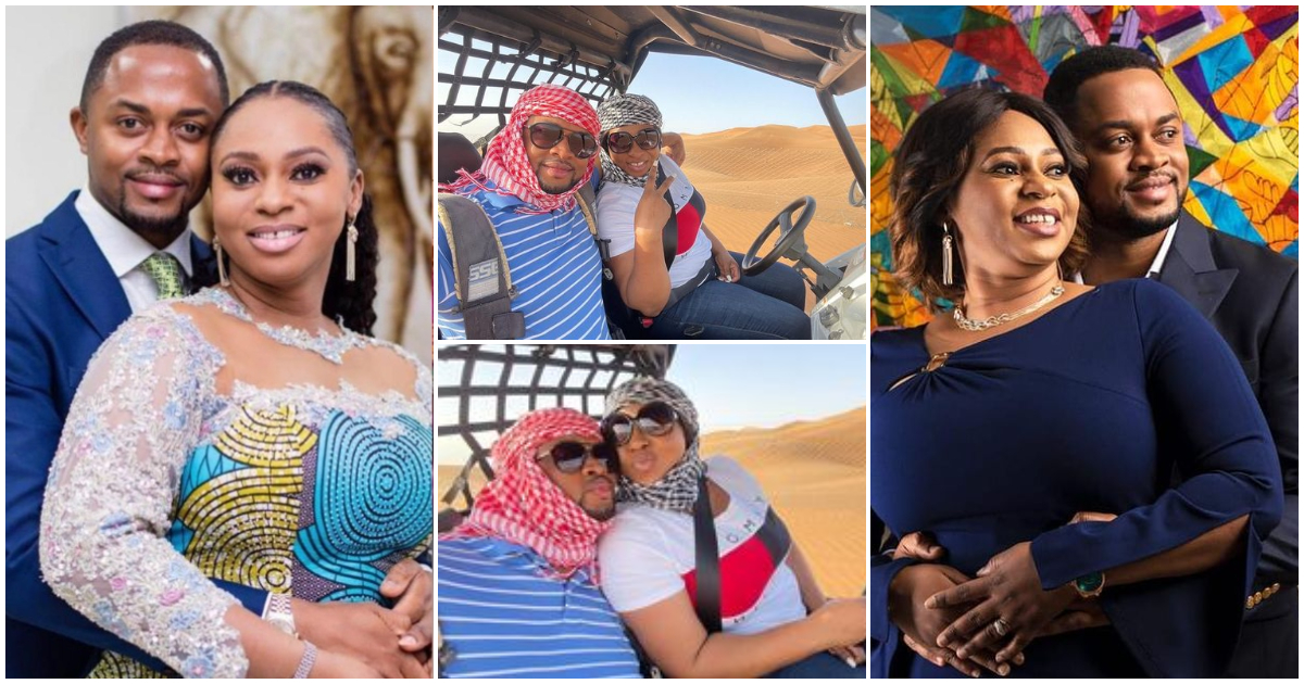 Arabian love: Beautiful photos from Adwoa Safo and her husband's Dubai vacation drop as he celebrates his birthday
