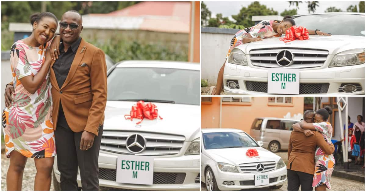 Romantic husband spoils wife with Mercedes Benz