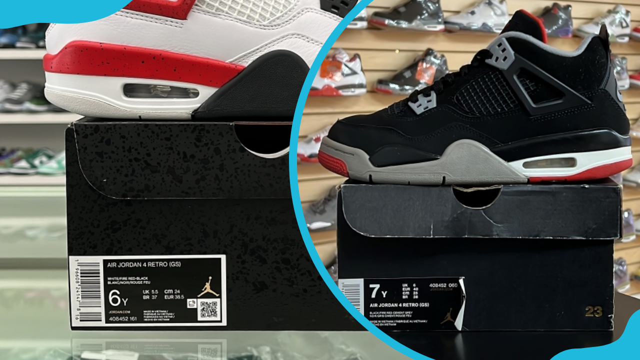 Air Jordan 4 Retro (GS) 6Y and 7 Y shoes