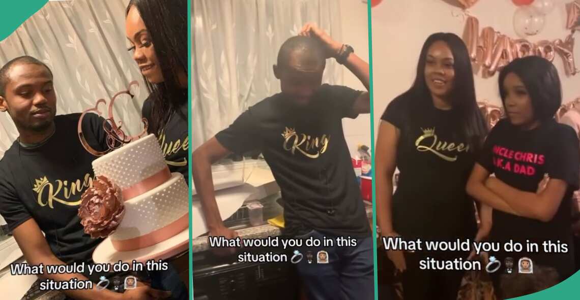 Single mum proposes to her man with the help of her children, video goes viral