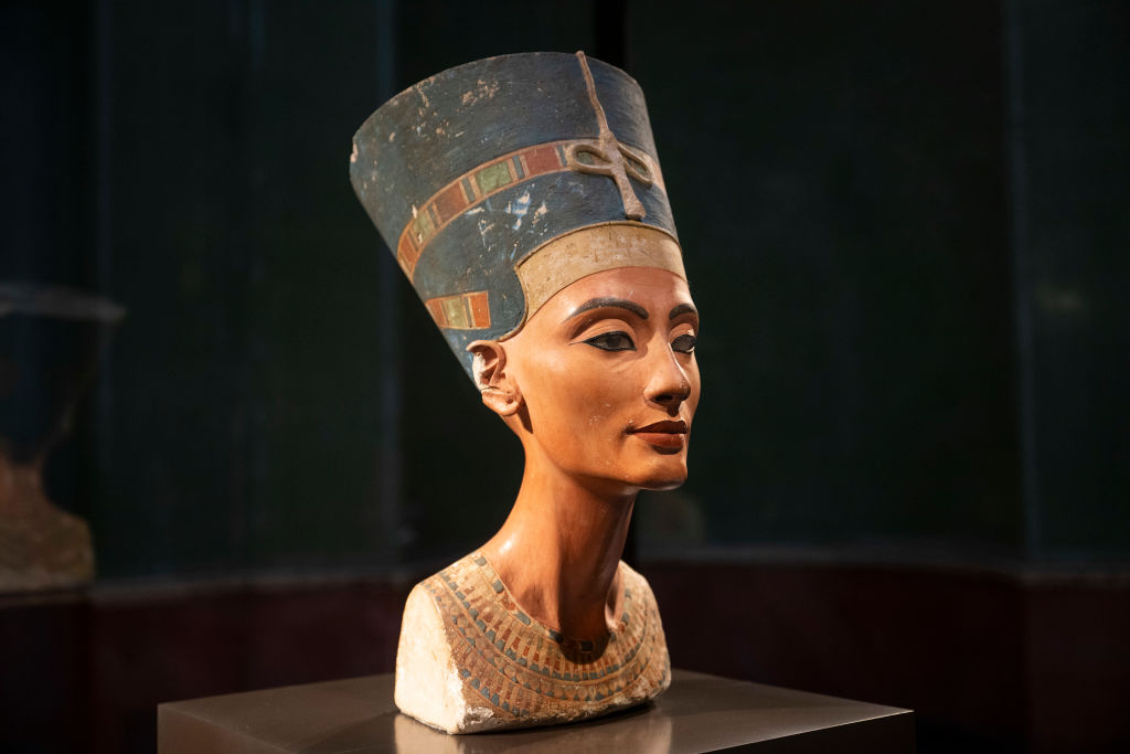 The bust of Queen Nefertiti is on display in the Neues Museum.