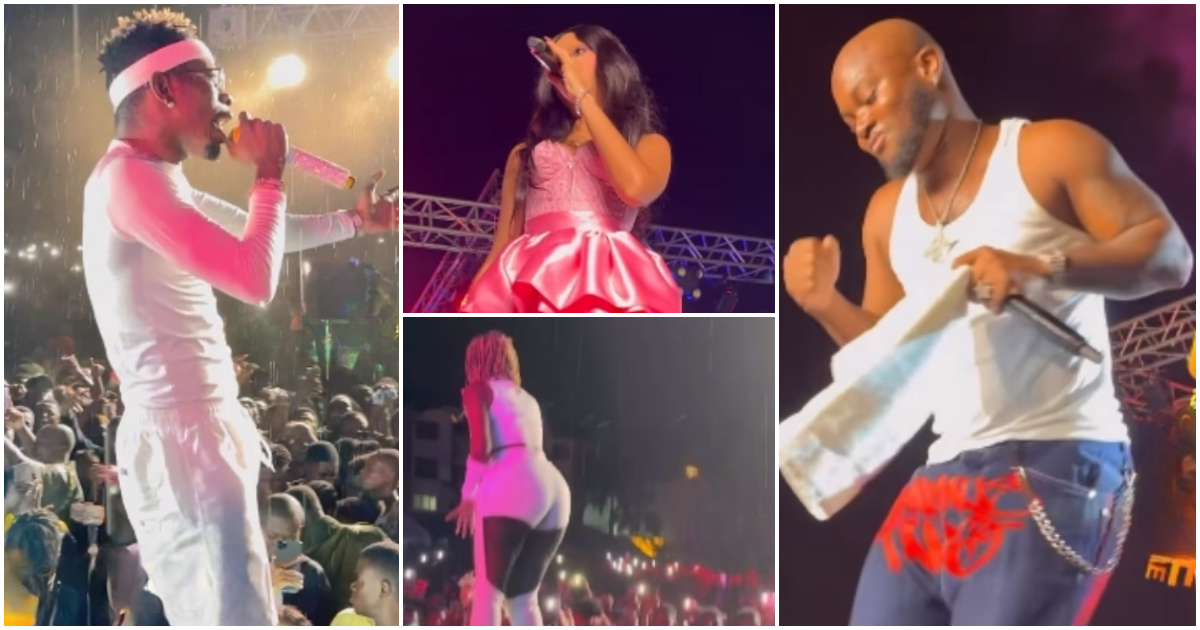 Photos of Shatta Wale, Wendy Shay, King Promise, and Sister Derby.