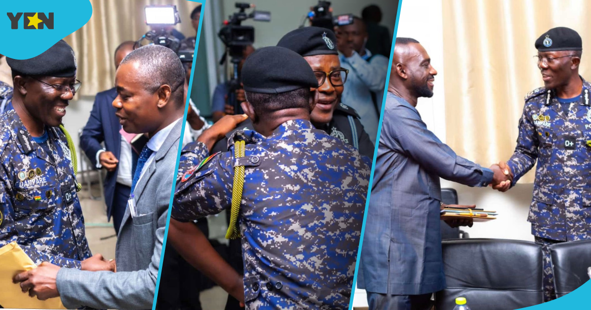 Dampare's remarkable exchanges with COP Alex Mensah, others during leaked tape probe trend in photos