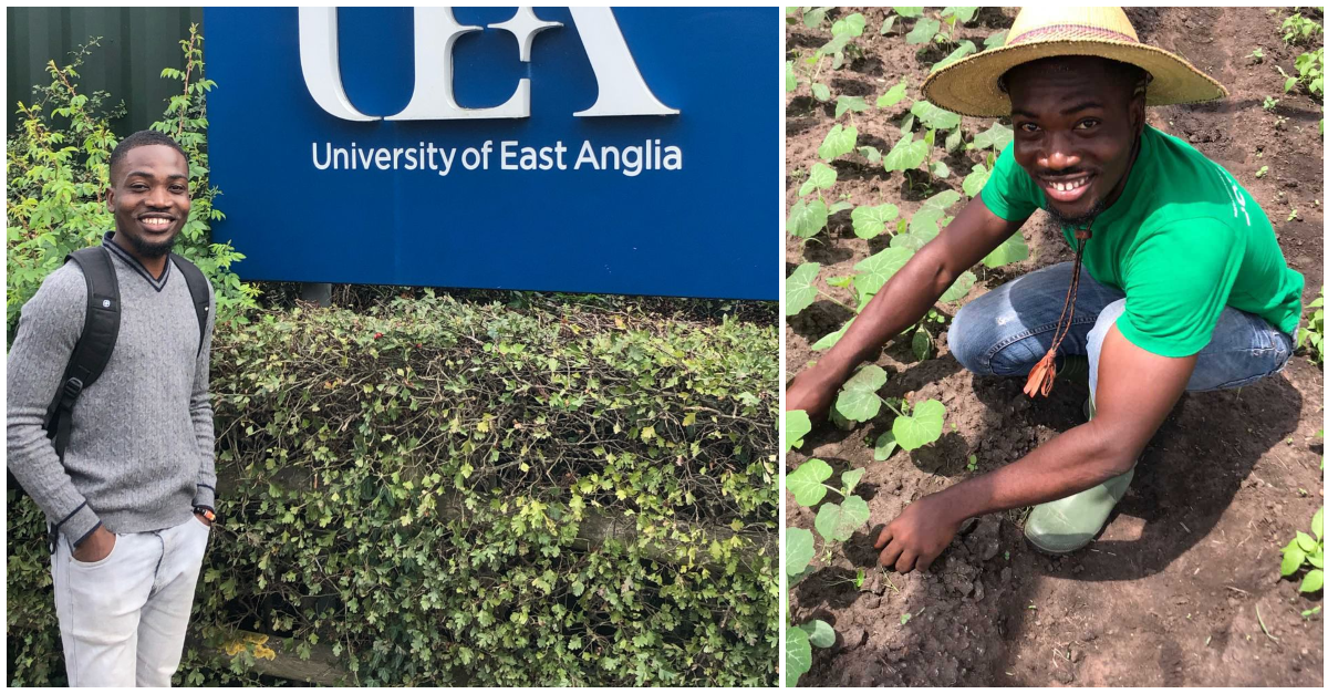 Determined Ghanaian young man who picked up farming finally lands fully funded scholarship to study abroad