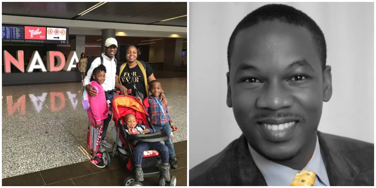 Reactions as Nigerian man celebrates leaving the country for Canada, says it is their home now