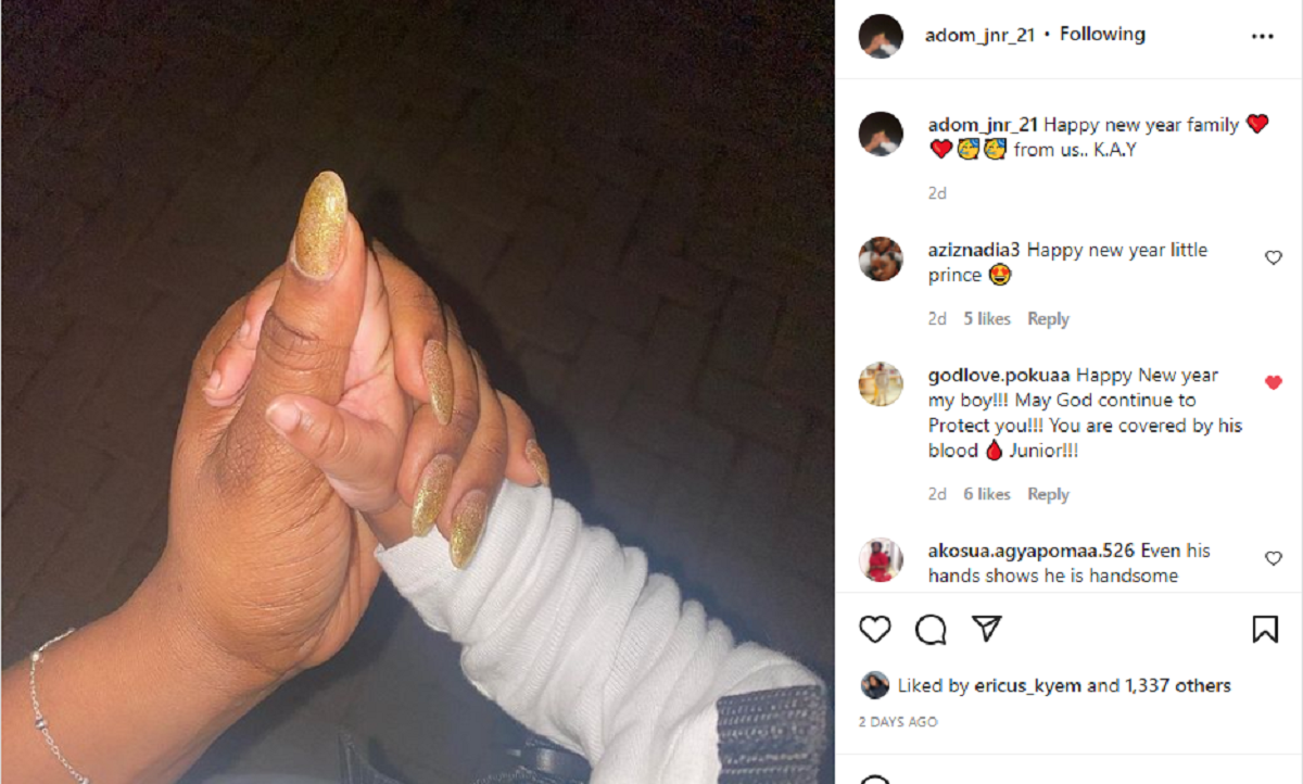 Zionfelix’s Italian Girlfriend Shares Photo of son to wish Fans Happy New Year