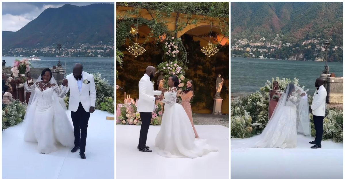 Prayerful Couple leaves Social Media Users Awestruck By Destination Wedding At Lake Como