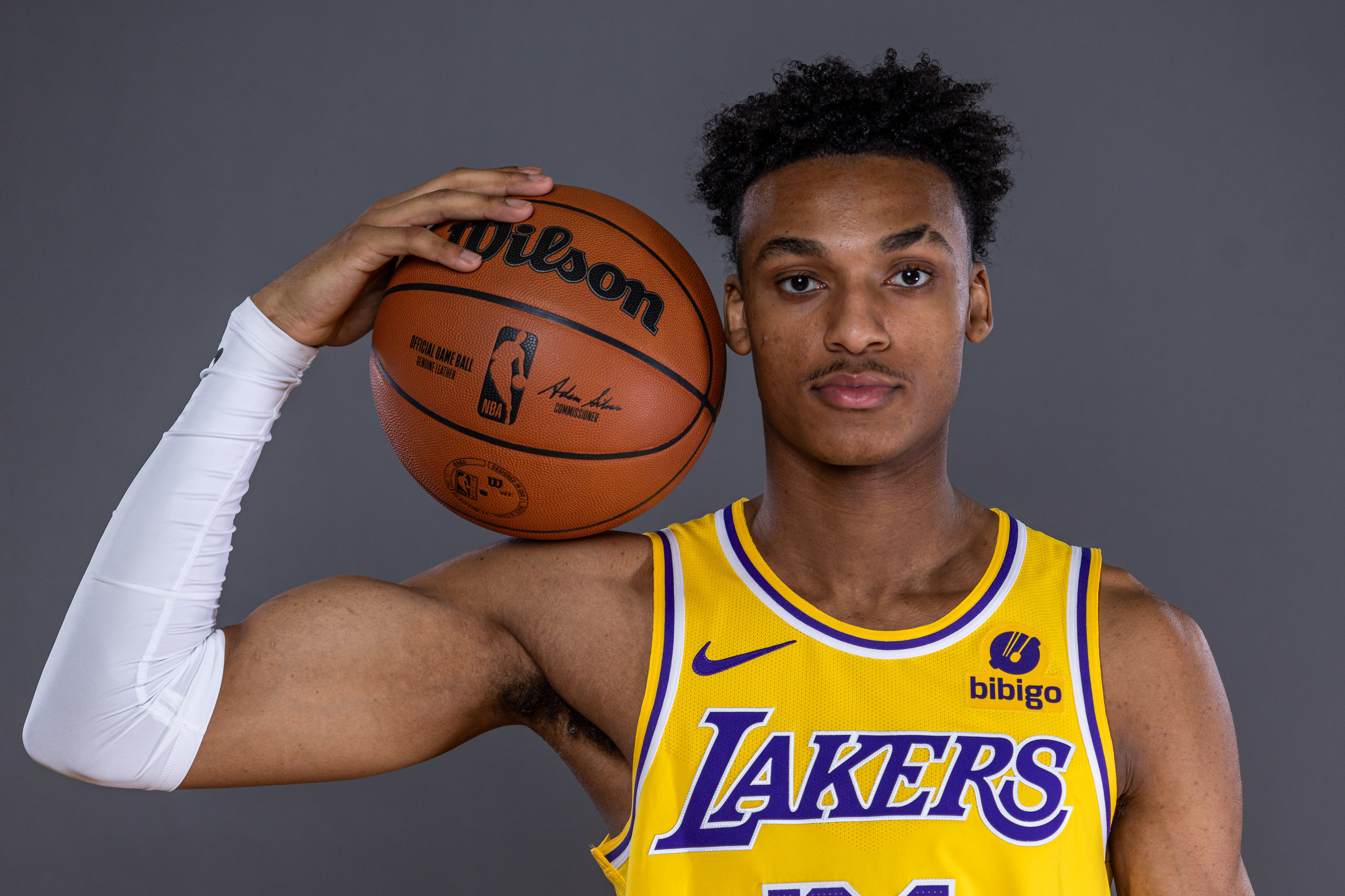 Maxwell Lewis poses for a portrait during the 2023 NBA rookie